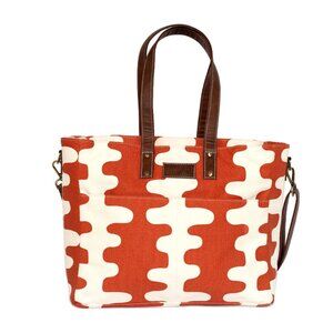 Maika Essential Tote Bag Red and White Like New!!